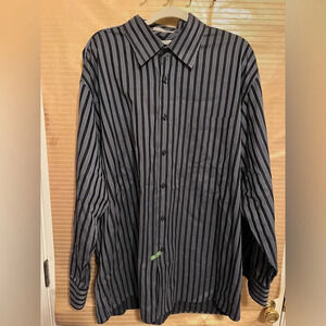JOHN NORDSTROM~NAVY SHIRT~WOVEN IN ITALY~XXL